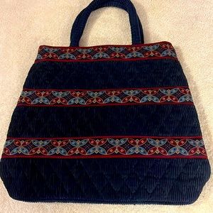 Classic Navy (1998) Corduroy Tote & Trifold Wallet